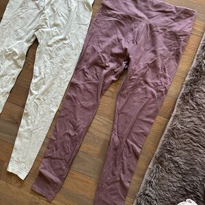 Purple and blue Leggings Set w/ adidas tank